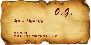Opra György névjegykártya