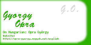 gyorgy opra business card