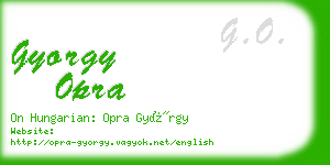 gyorgy opra business card